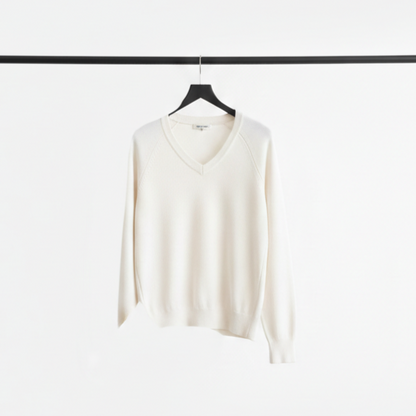 Women's Classic V-Neck Sweater | Lightweight Fine-Gauge Knit Pullover