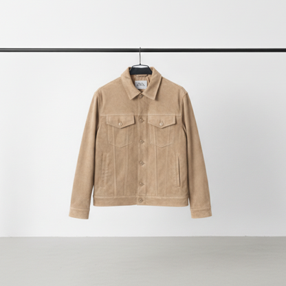 ZARA FAUX LEATHER & SUEDE TRUCKER JACKET