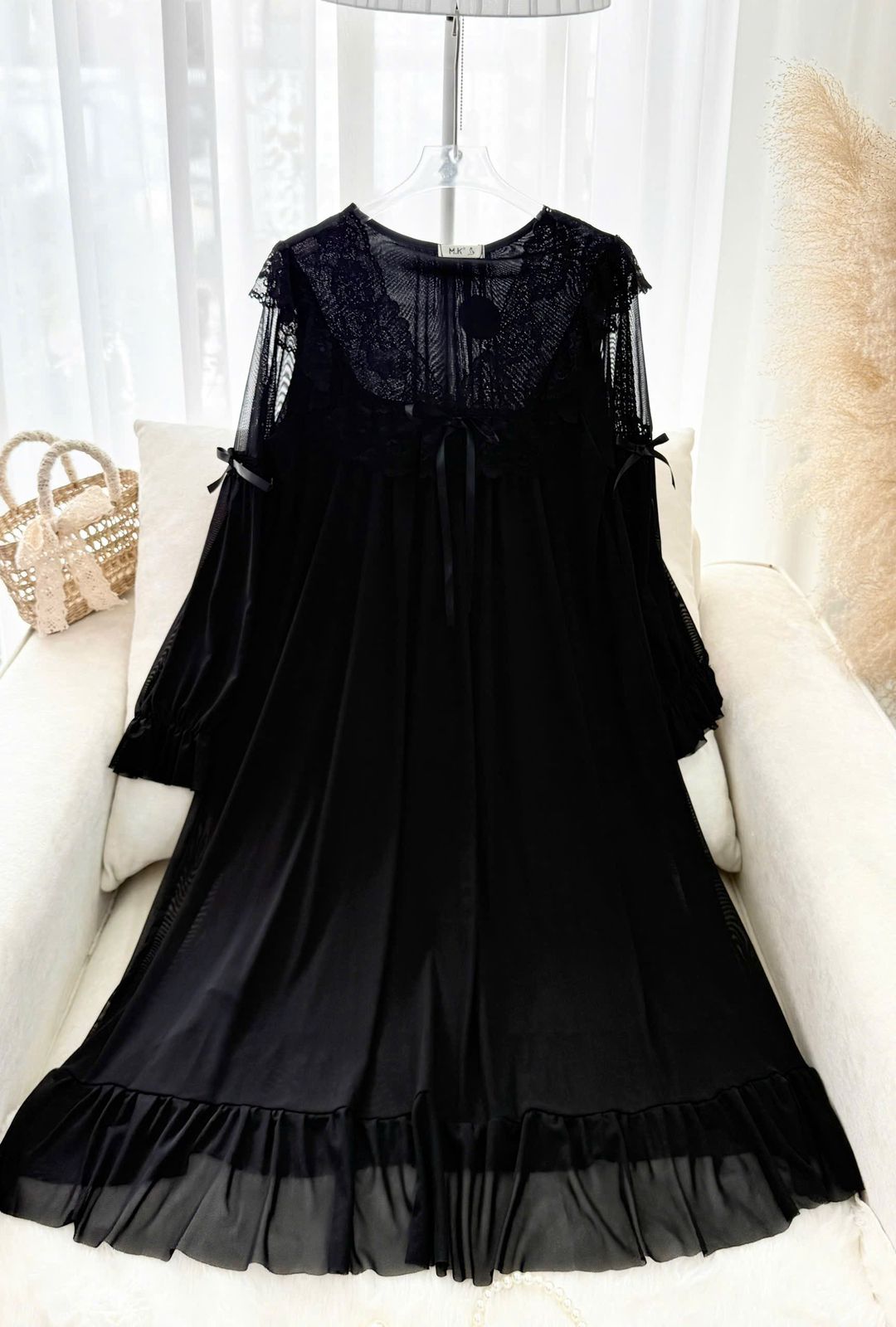 Royal Lilac Lace Nightgown