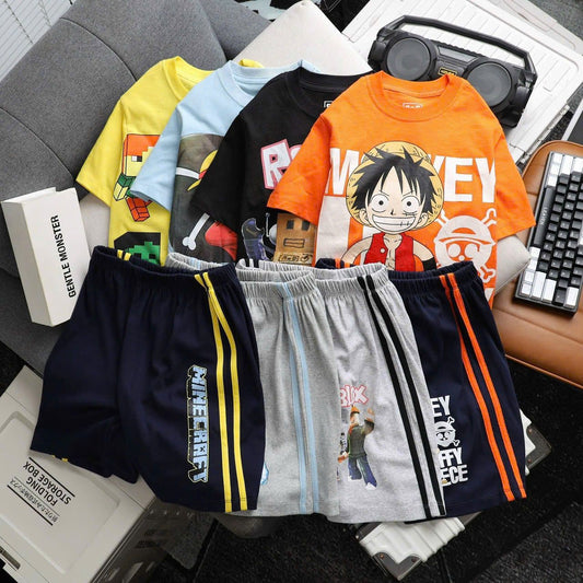Anime Graphic T-Shirt & Shorts/Jogger Set
