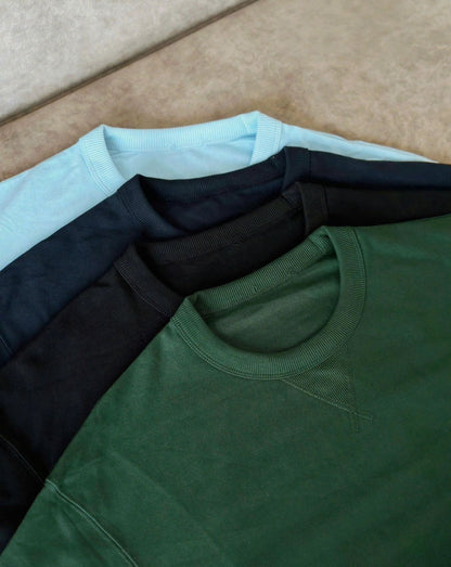 Premium Heavyweight Short-Sleeve Sweatshirt | Unisex Relaxed Boxy Fit Terry Tee