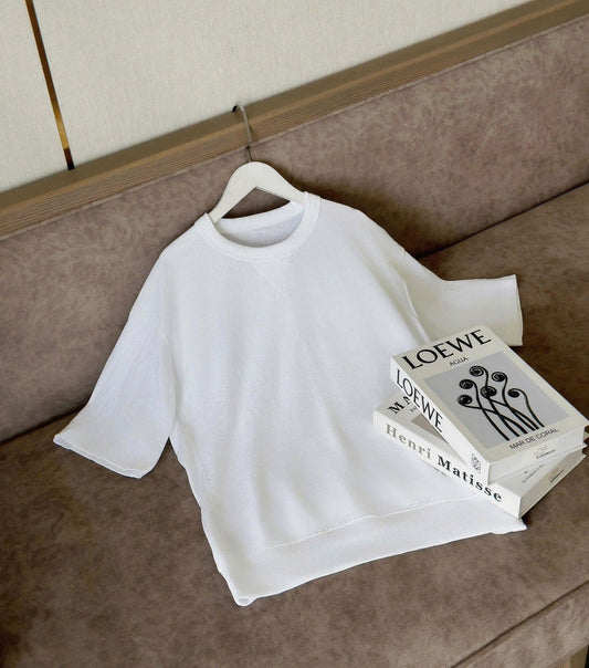 Premium Heavyweight Short-Sleeve Sweatshirt | Unisex Relaxed Boxy Fit Terry Tee