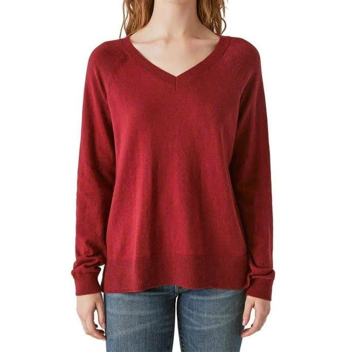 Women's Classic V-Neck Sweater | Lightweight Fine-Gauge Knit Pullover